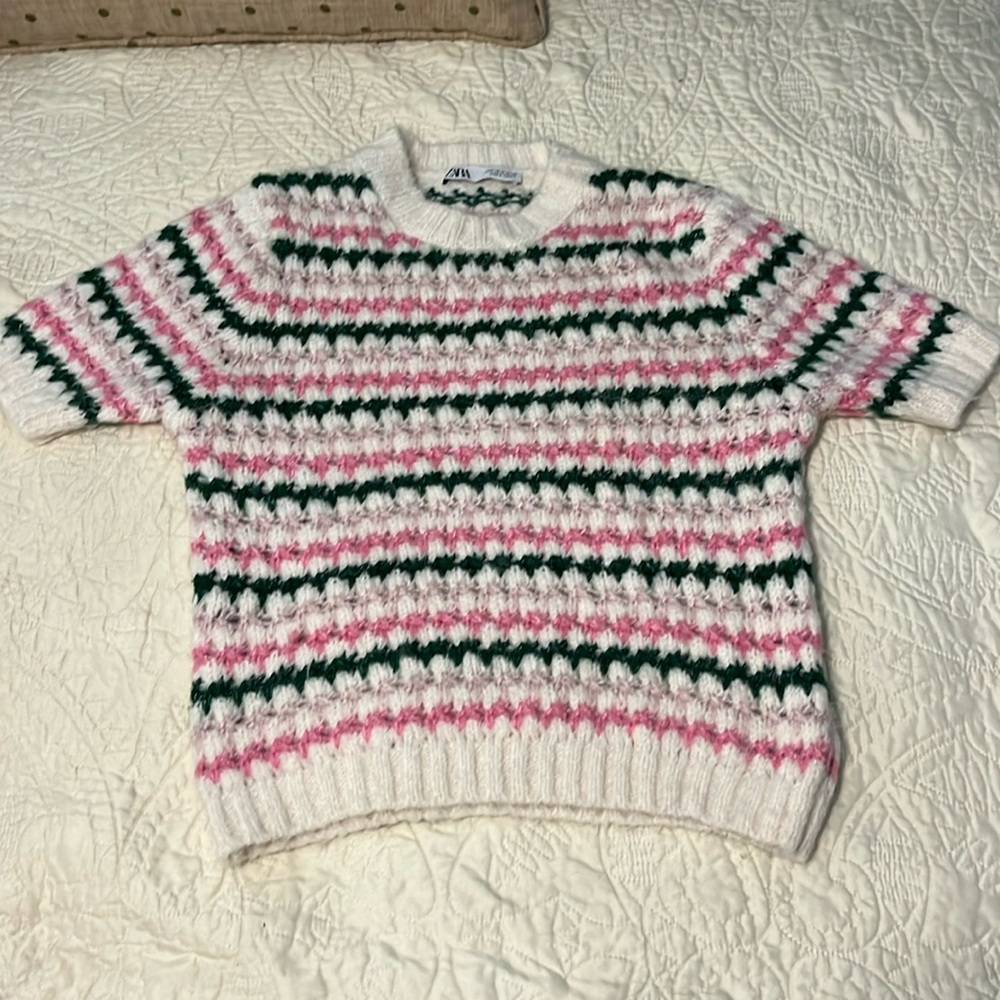 Zara short sleeve sweater